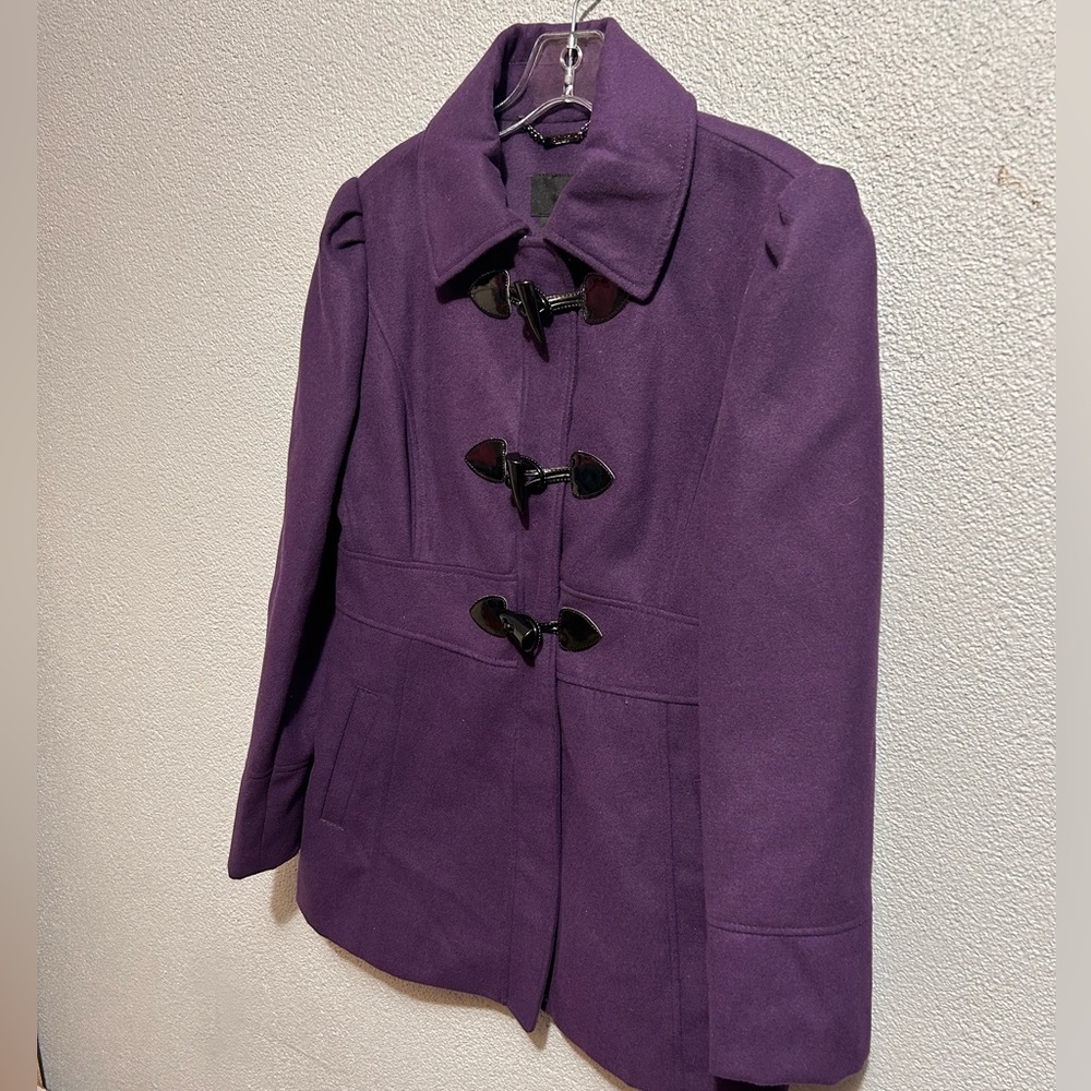 Ana purple Pea Coat size small - Picture 2 of 10